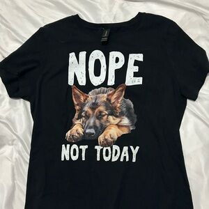 Gildan Black 'Nope Not Today' Dog T-Shirt